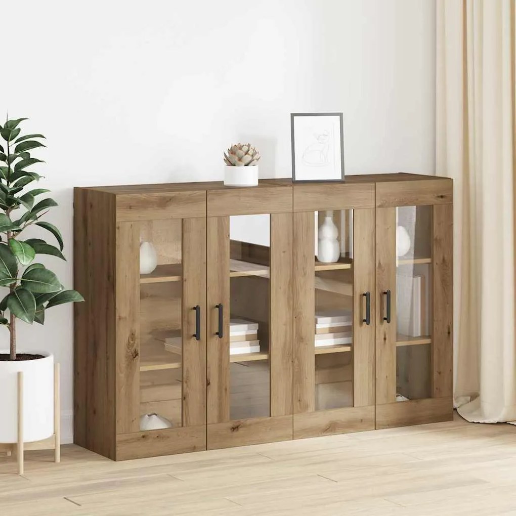 vidaXL Ντουλάπια Τοίχου 2 pcs artisan δρυς 69.5 x 34 x 90 εκ.