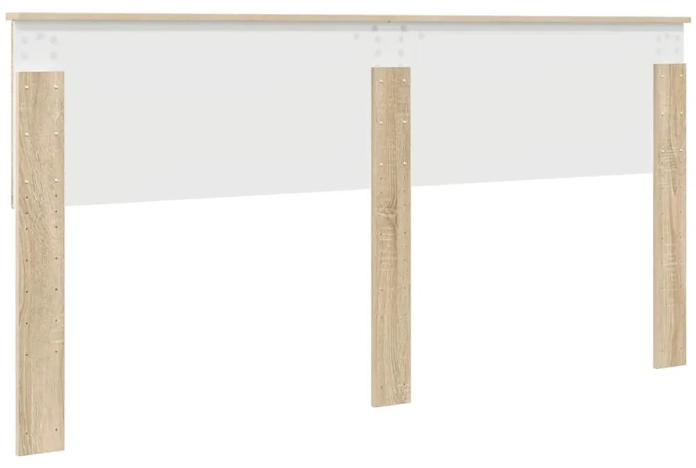 vidaXL Κεφαλάρι με κεφαλάρι Δρύς Sonoma 200 cm Επεξεργασμένο ξύλο