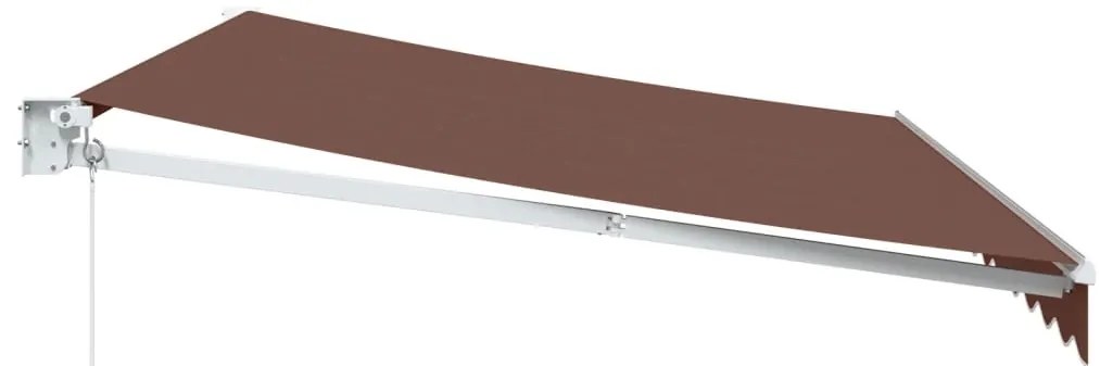 vidaXL Τέντα Πτυσσόμενη Χειροκίνητη Καφέ 350x250 εκ.