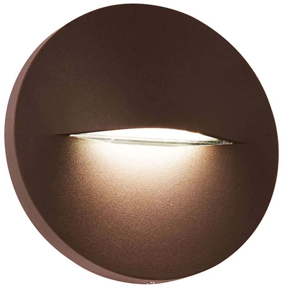 Φωτιστικό Τοίχου - Απλίκα Round Vita 4298301 Φ14cm Led 170lm 3W 3000K Brown Viokef