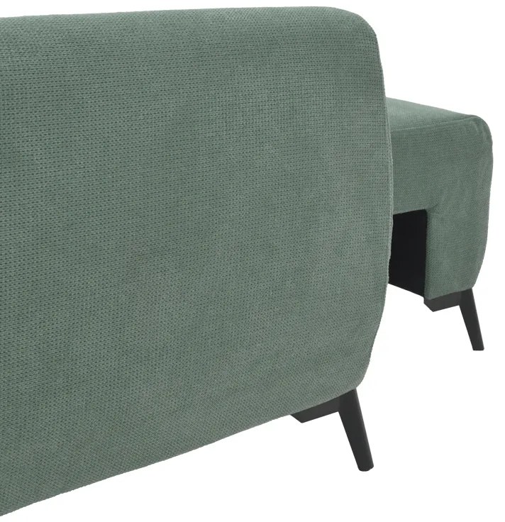 Kαναπές κρεβάτι τριθέσιος αναστρέψιμος Settee pakoworld ύφασμα με αποθηκευτικό χώρο σε μέντα απόχρωση 286x204x93εκ - 074-000043