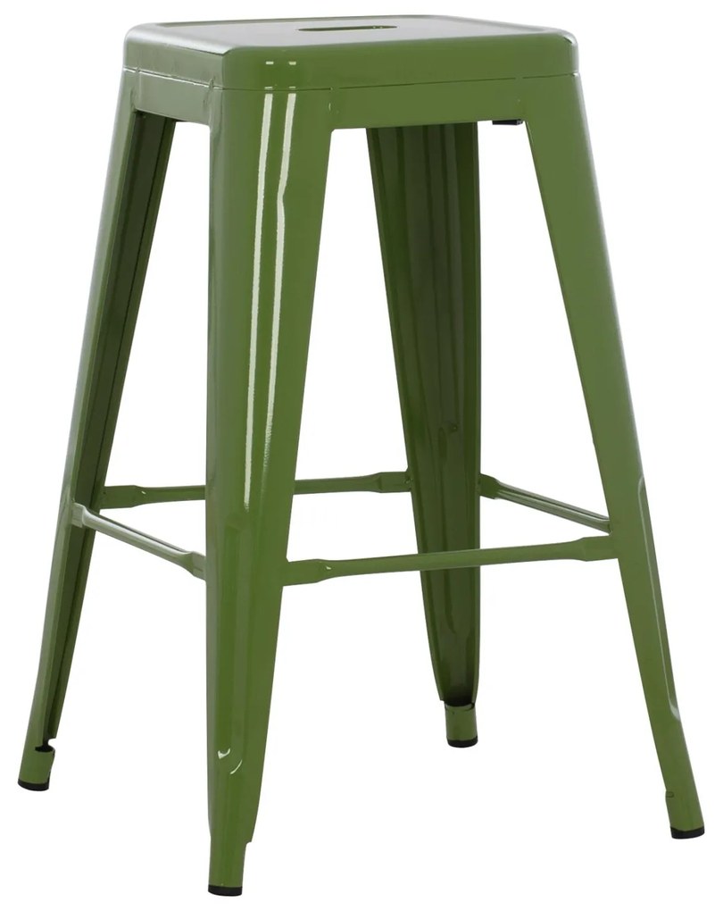 ΣΚΑΜΠΟ ΜΕΣΑΙΟΥ ΥΨΟΥΣ ΜΕΤΑΛΛΙΚΟ MELITA  ΣΕ LIGHT OLIVE GREEN 43x43x67Υεκ.