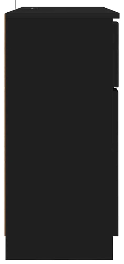 vidaXL Πλαϊνό γραφείο Μαύρο 100 x 30 x 65,6 Επεξεργασμένο ξύλο