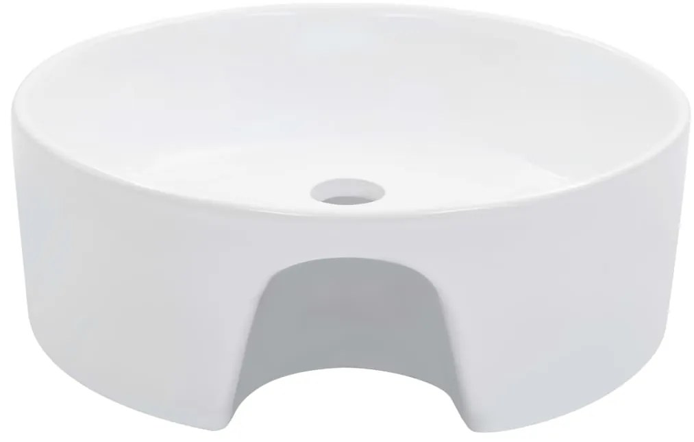 vidaXL Νιπτήρας με Οπή Υπερχείλισης Λευκός 36 x 13 εκ. Κεραμικός