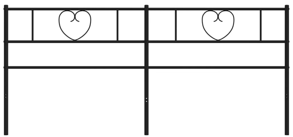vidaXL Κεφαλάρι Μαύρο 200 εκ. Μεταλλικό