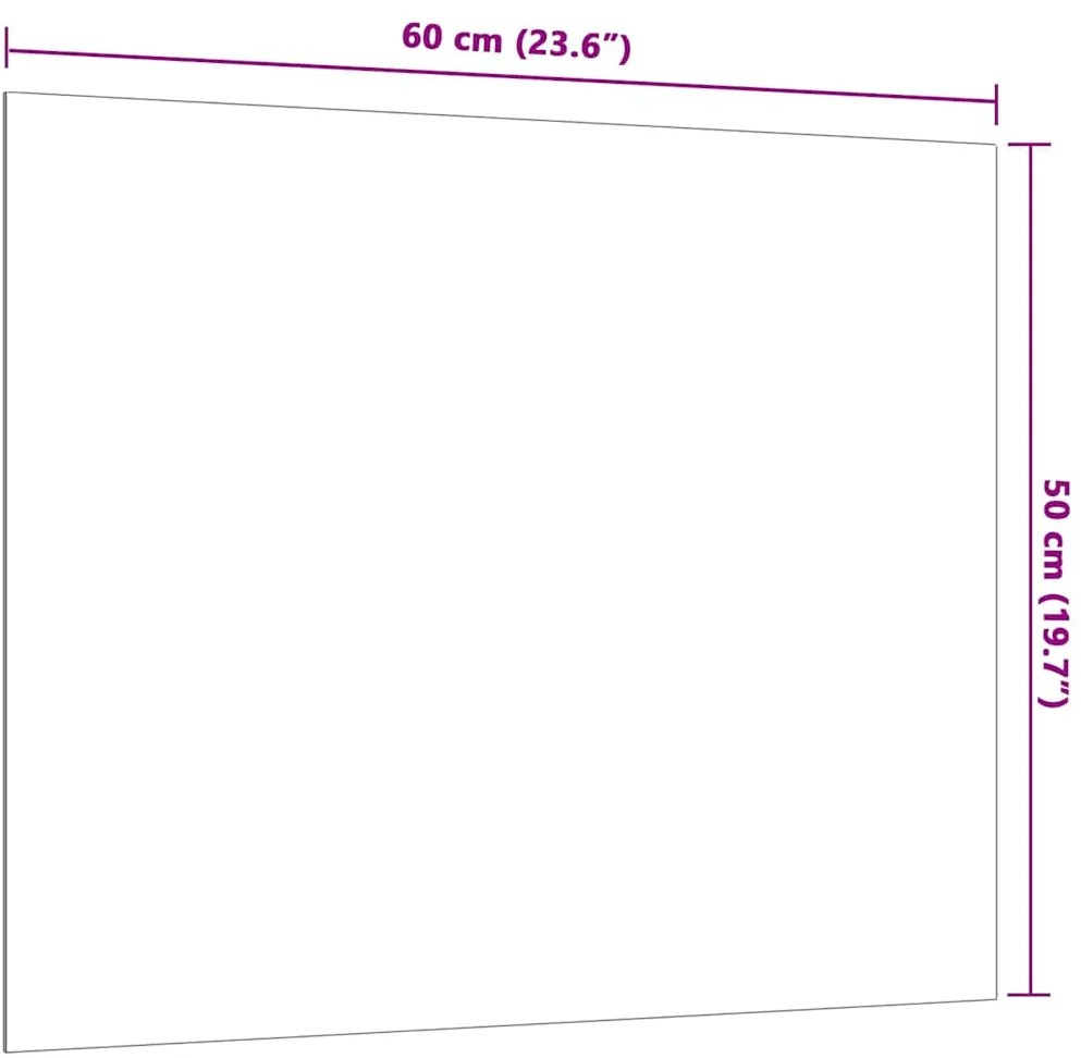 vidaXL Πίνακας Επιτοίχιος Μαγνητικός Λευκός 60 x 50 εκ. Ψημένο Γυαλί