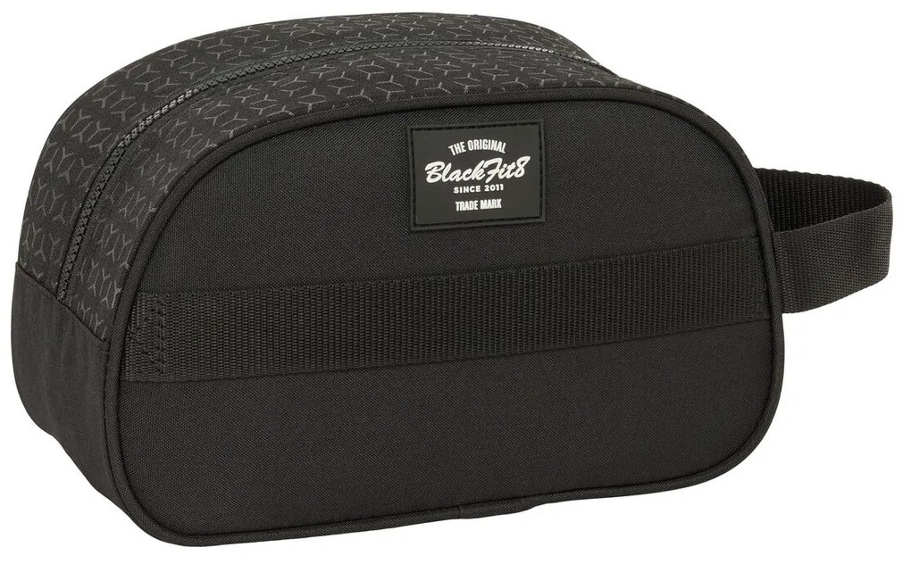 Τσάντα Ταξιδιού BlackFit8 Old school Μαύρο Γκρι ανακυκλώσιμο 26 x 15 x 12 cm