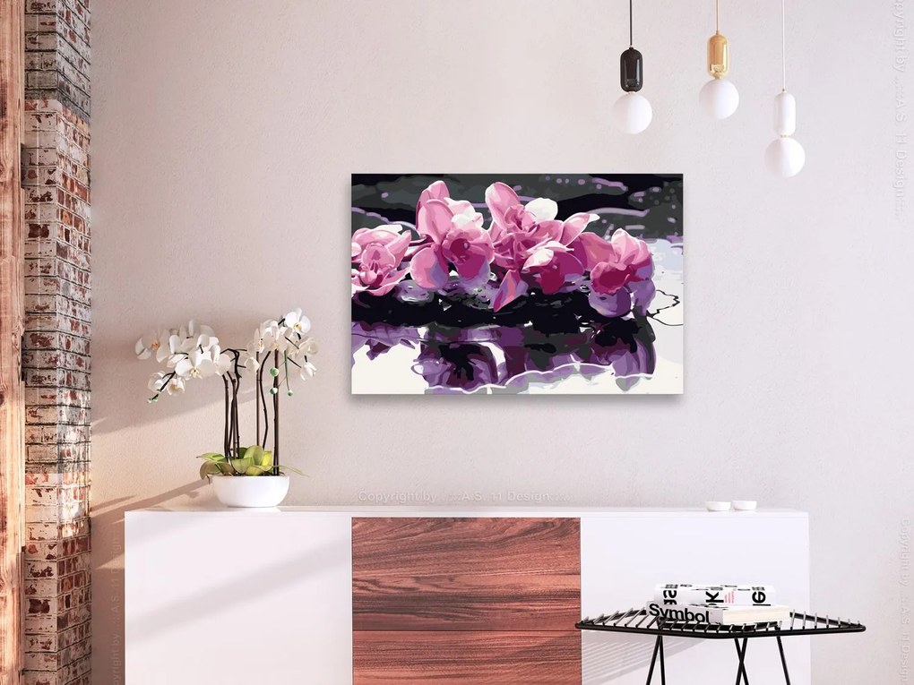 Πίνακας για να τον ζωγραφίζεις - Purple Orchid 60x40