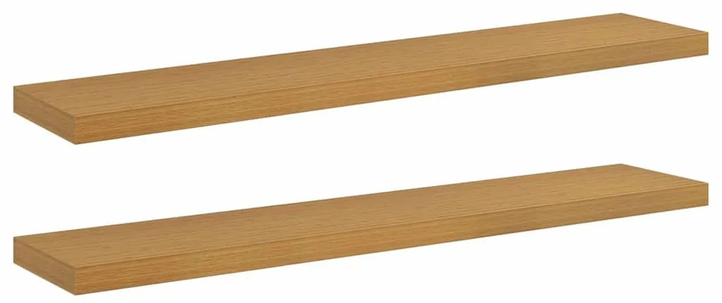 vidaXL Ράφι Τοίχου 2 pcs Μπεζ 120 x 23,5 x 4 εκ Επεξεργασμένο ξύλο