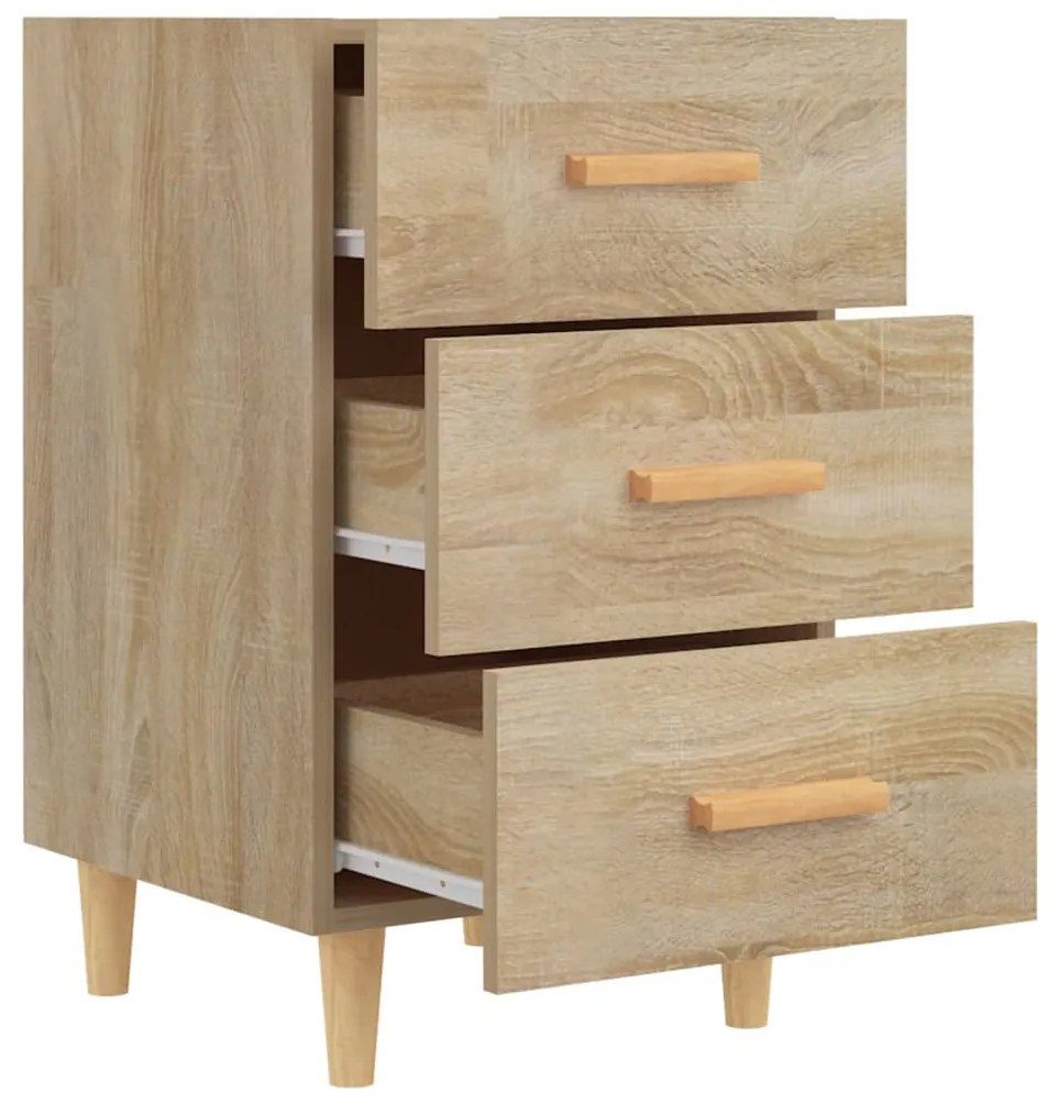 vidaXL Κομοδίνο Sonoma Δρυς 40 x 40 x 66 εκ. από Επεξεργασμένο Ξύλο