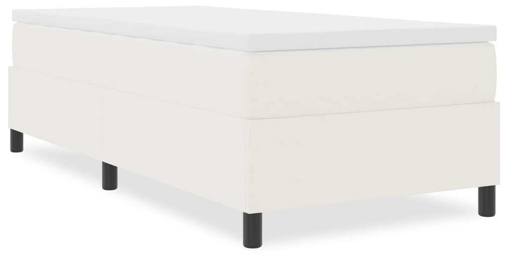 vidaXL Κρεβάτι Box Spring Κρέμ Μονό Κορντούρα