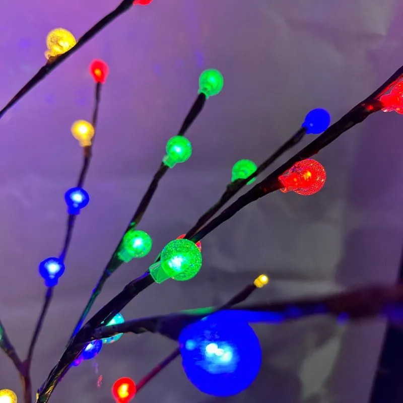 Led Φωτιζόμενο Χριστουγεννιάτικο Δέντρο Καφέ RGB 180cm - Led Christmas Tree White RGB