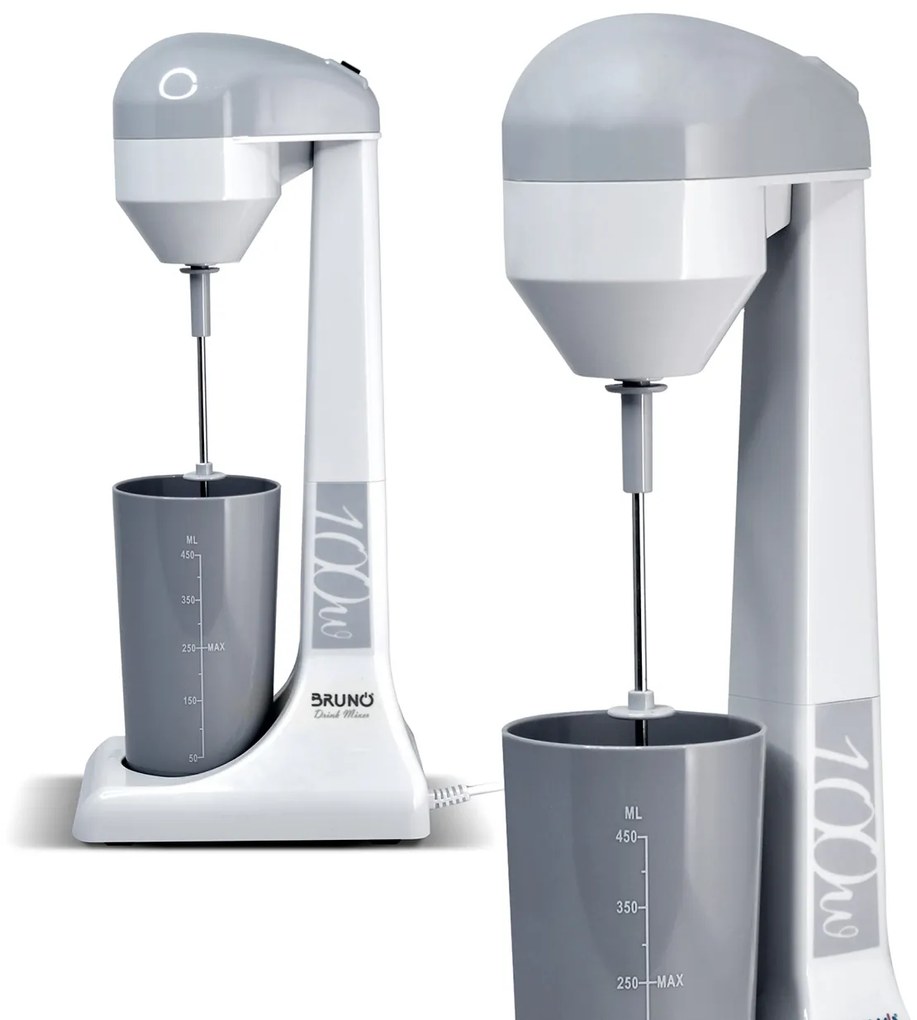 BRUNO Φραπεδιέρα επιτραπέζια BRN-0182 100W με δοχείο 450ml, λευκή-γκρι
