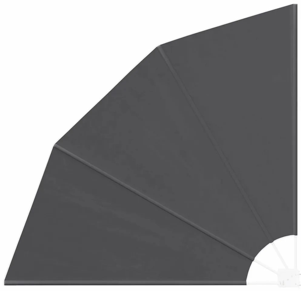 vidaXL Αδιάφανο σκίαστρο μπαλκονιού Μαύρο 160 x 160 cm ύφασμα