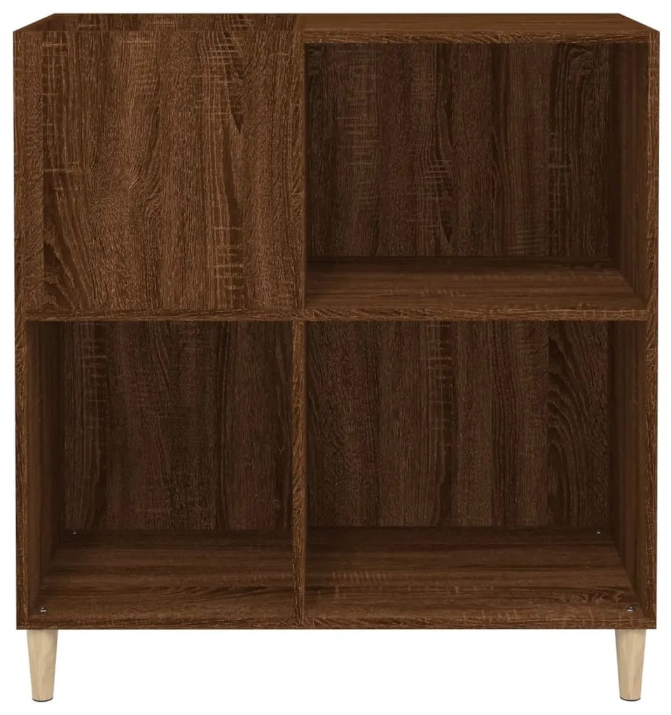 vidaXL Δισκοθήκη Καφέ Δρυς 84,5 x 38 x 89 εκ. από Επεξεργασμένο Ξύλο