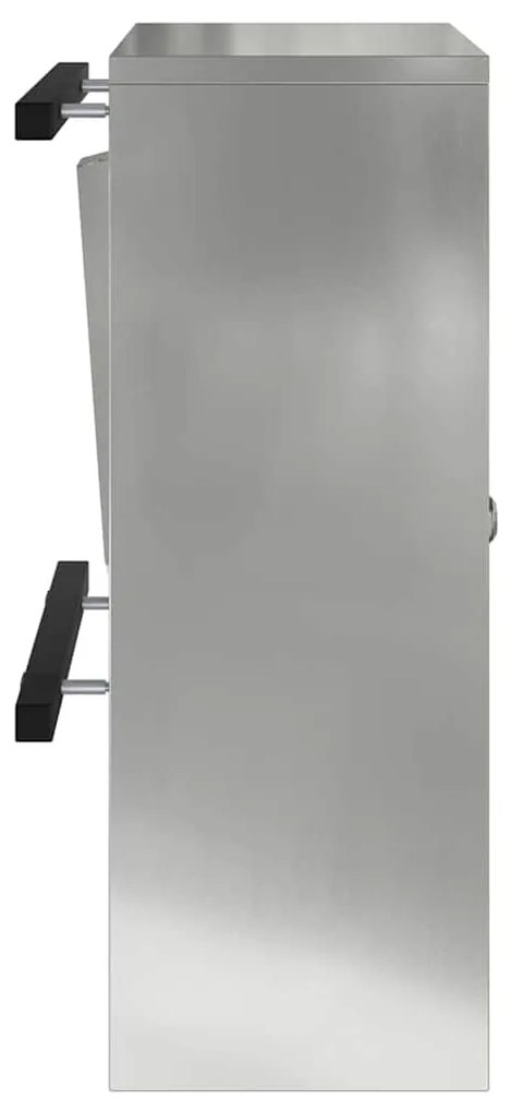 vidaXL γραμματοκιβώτιο Μαύρο 30 x 23 x 55 εκ. Γαλβανισμένος χάλυβας