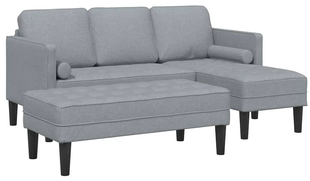 vidaXL Σετ Καναπέ 2 pcs Ανοιχτό γκρι 173 x 131 x 67 εκ ύφασμα