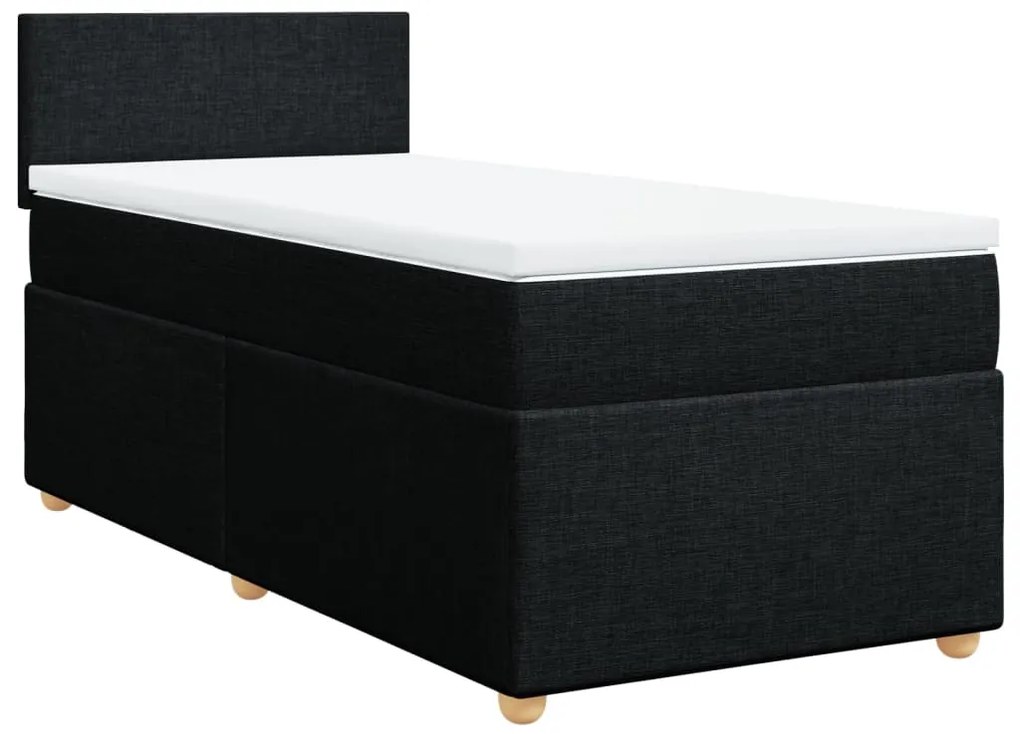 ΚΡΕΒΑΤΙ BOXSPRING ΜΕ ΣΤΡΩΜΑ ΜΑΥΡΟ 90X200 ΕΚ. ΥΦΑΣΜΑΤΙΝΟ 3288858