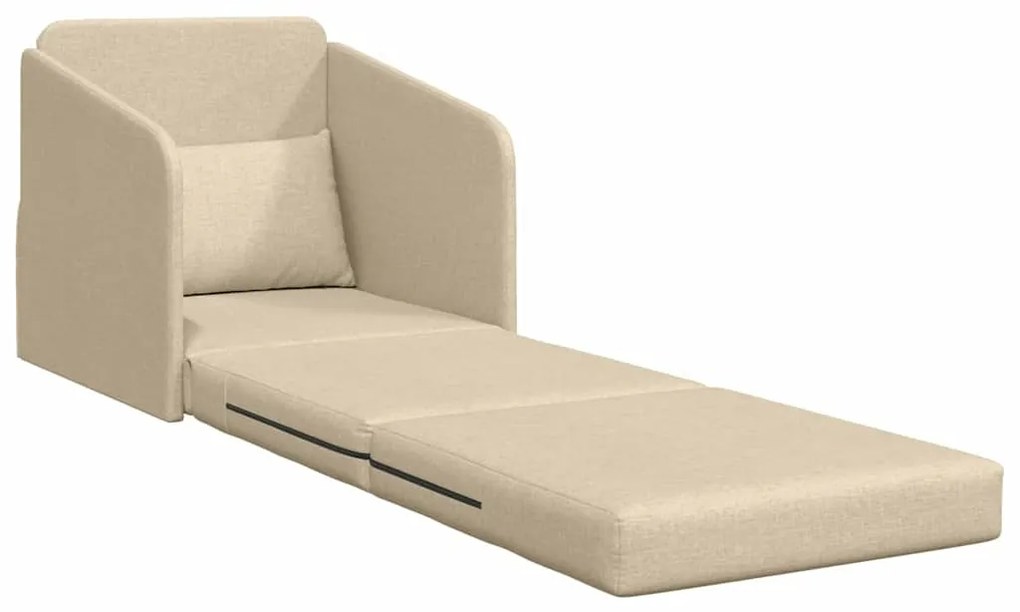 vidaXL Κρεβάτι καναπές Κρεμ 65 x 80 x 83 εκ. ύφασμα