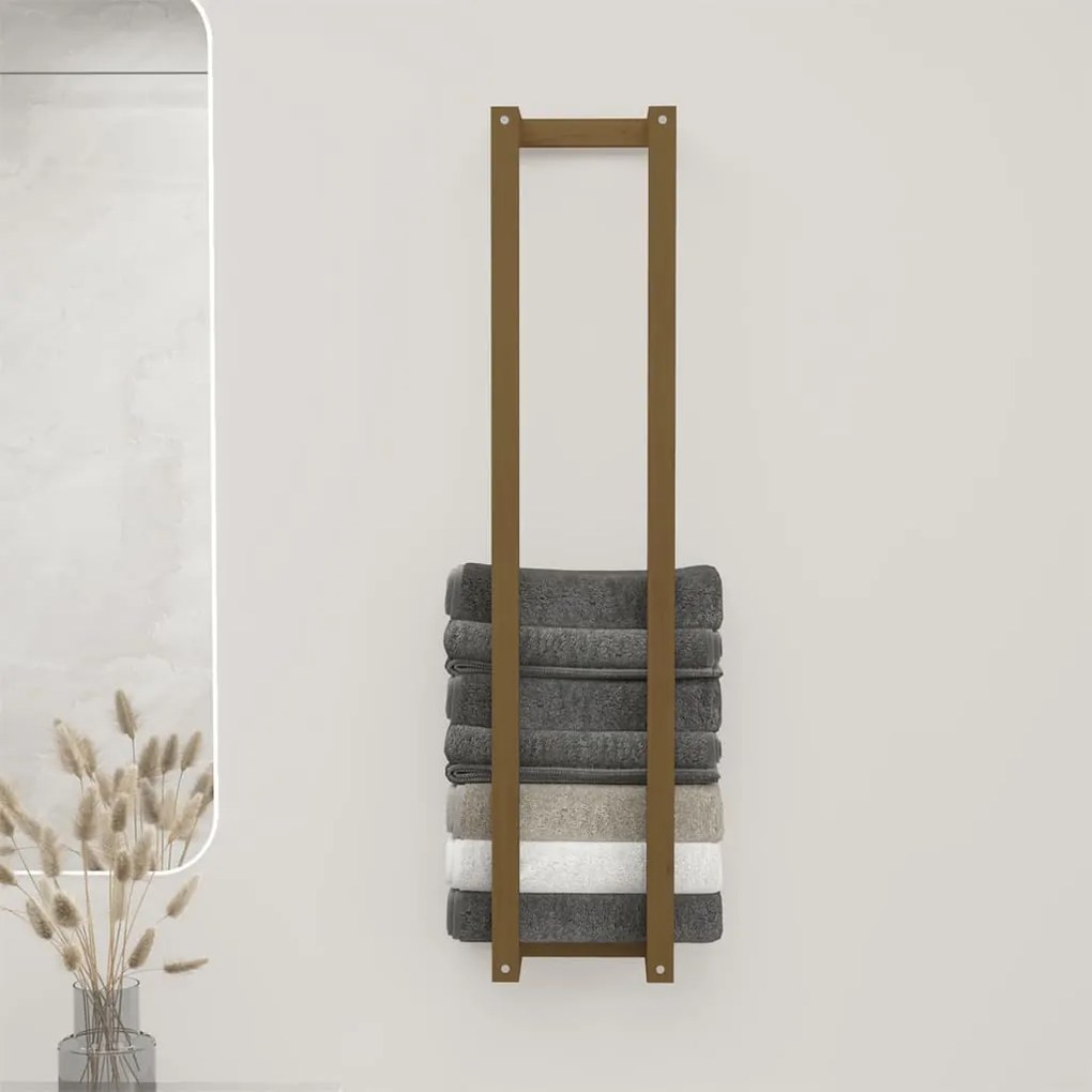 vidaXL Πετσετοκρεμάστρα Καφέ μελί 23x18x110 εκ. από Μασίφ Ξύλο Πεύκου