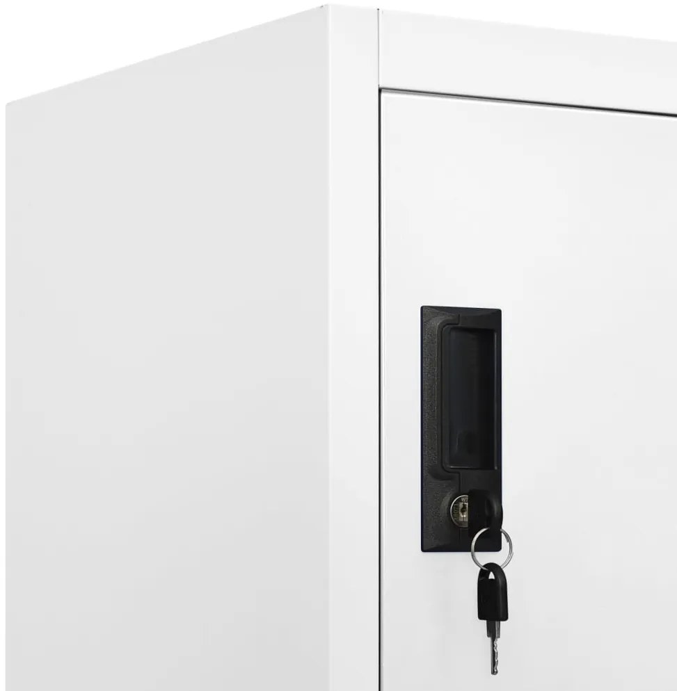 vidaXL Φοριαμός Λευκός 90 x 40 x 180 εκ. Ατσάλινος
