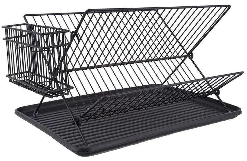 Πιατοθήκη Wire PT3116BK 36,5x29,5x23,5cm Μεταλλική Black Present Time Metal