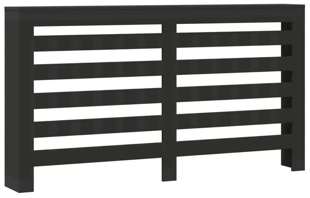 vidaXL Κάλυμμα Καλοριφέρ Μαύρο 175x20x82 εκ. από Επεξεργασμένο Ξύλο
