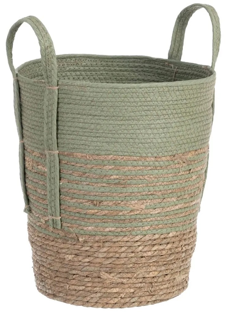 Σετ καλαθιών 42 x 42 x 48 cm Μέντα Φυσική ίνα (3 Τεμάχια)