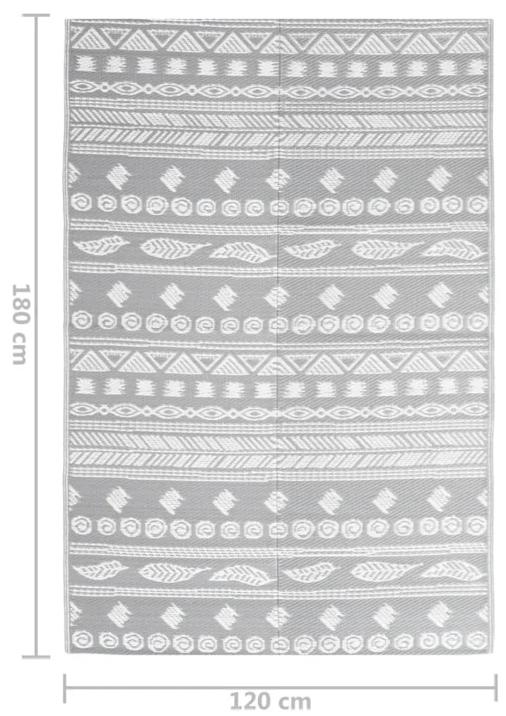 Χαλί εξωτερικού χώρου ARAKIL Γκρι 120x180 cm PP - Γκρι