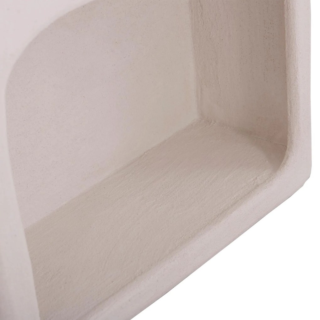 ΡΑΦΙΕΡΑ ΤΟΙΧΟΥ ΣΕΙΡΑ SANTORINI  MDF ΣΕ ΥΠΟΛΕΥΚΟ ΧΡΩΜΑ 47,5x18x120Υεκ.