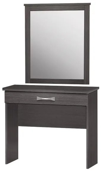 Τουαλέτα C10157 με 1 Συρτάρι Zebrano 80x40x76 εκ. και Καθρέπτη 72x90 εκ. 80x40x130 εκ.