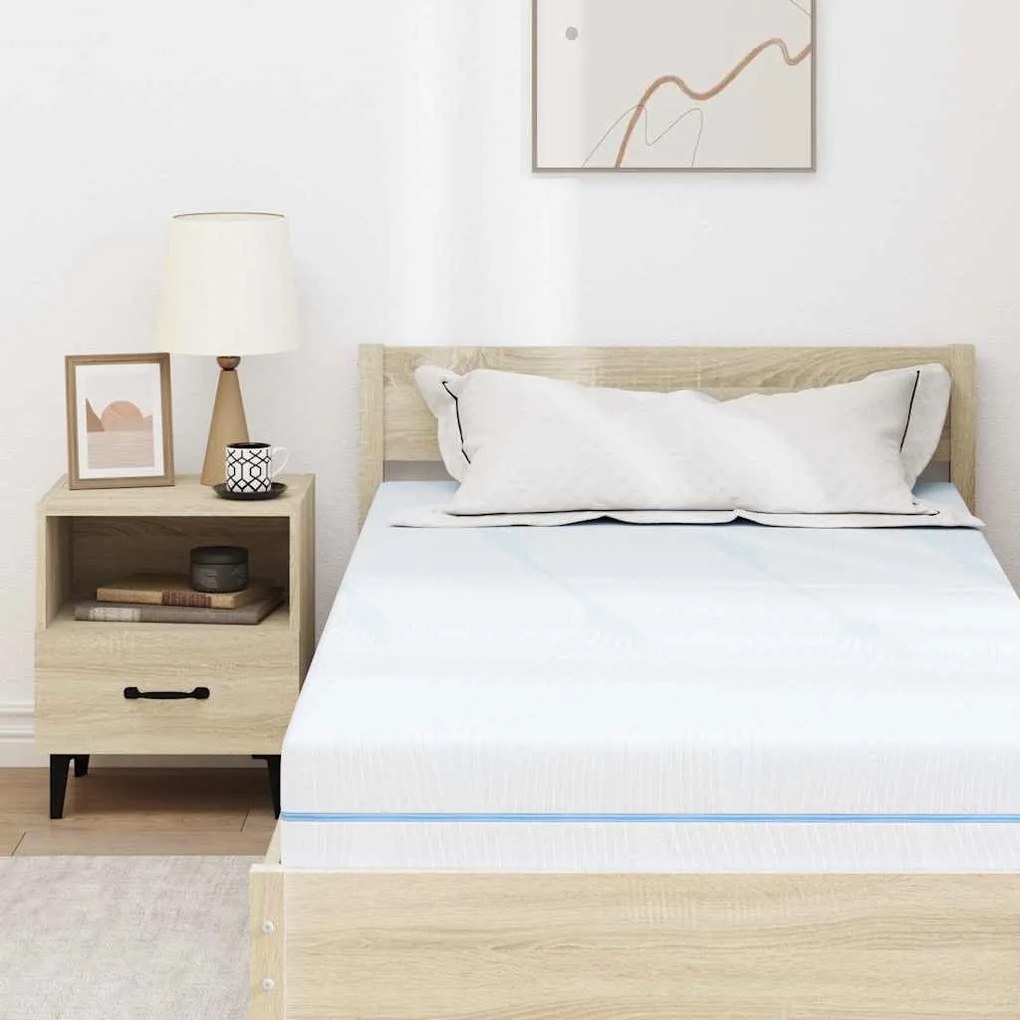 vidaXL Στρώμα Λευκό 90 x 190 cm Pěna