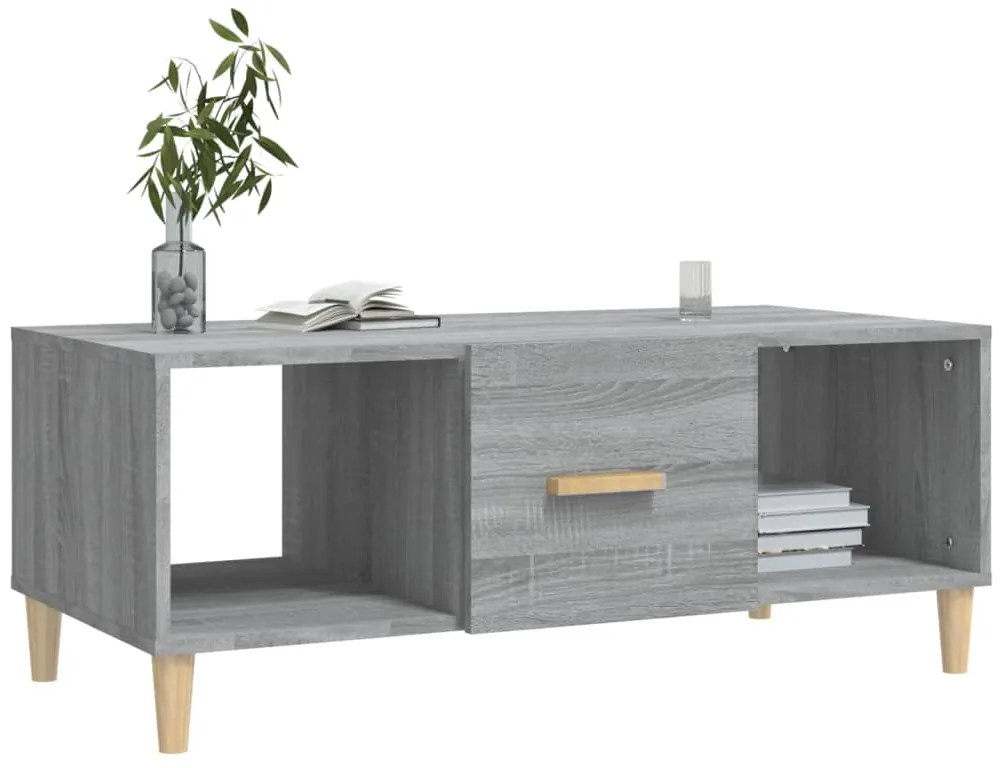 vidaXL Τραπεζάκι Σαλονιού Γκρι Sonoma 102x50x40 εκ. Επεξεργασμένο Ξύλο