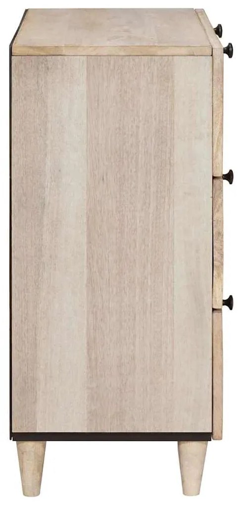 vidaXL Πλαϊνό γραφείο Λευκό 60 x 33 x 75 cm Μασίφ ξύλο μάνγκο