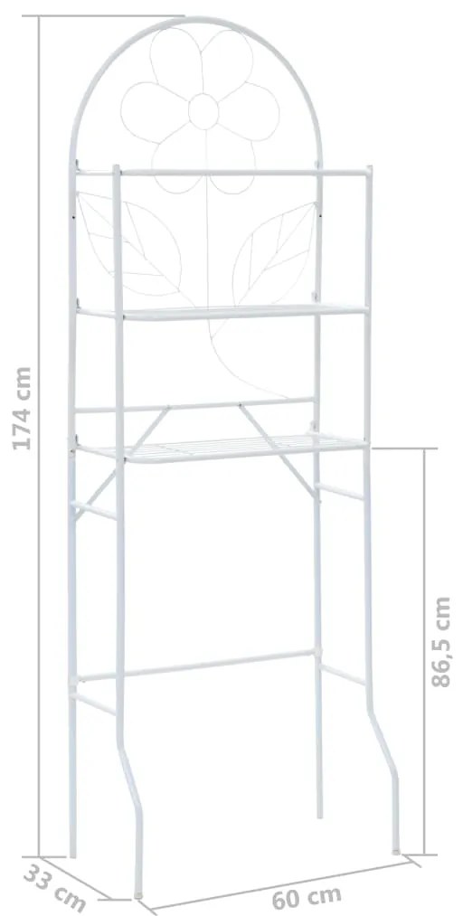 vidaXL Ραφιέρα Μπάνιου Λευκή 60 x 33 x 174 εκ.