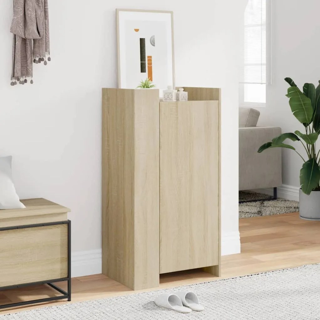 vidaXL Παπουτσοθήκη Sonoma Δρυς 52x37,5x100 εκ. από Επεξεργασμένο Ξύλο