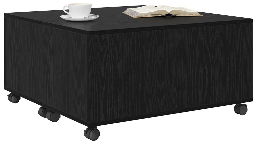 vidaXL Τραπεζάκι σαλονιού Μαύρη δρυς 75 x 75 x 38 cm