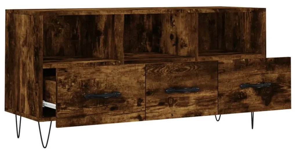 vidaXL Έπιπλο Τηλεόρασης Καπνιστή Δρυς 102 x 36 x 50 εκ. Επεξεργ. Ξύλο