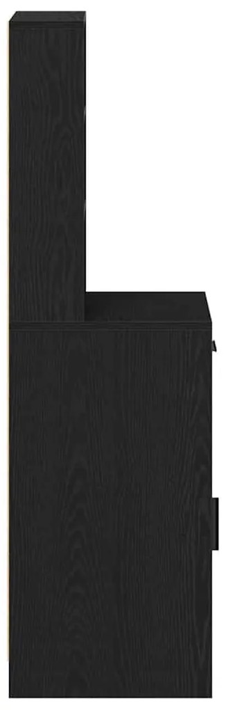 vidaXL Highboard Μαύρη Οξυά 40 x 40,5 x 135 εκ. Επεξεργασμένο ξύλο