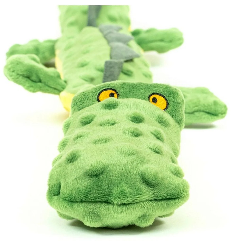 Βελούδινο Ζωάκι για Σκύλους Gloria Dogmonsters Πράσινο 100 % πολυεστέρας Κροκόδειλος 65 x 5 x 6 cm