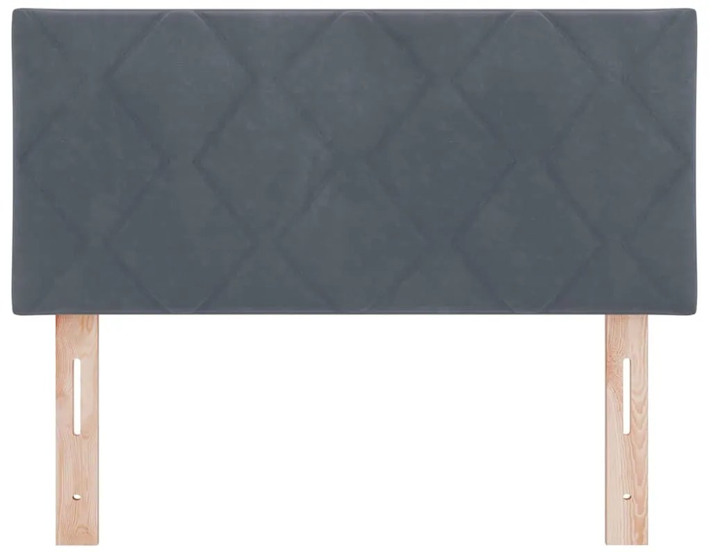 vidaXL LED Κεφαλάρι με φώτα λωρίδας LED Σκούρο γκρι 100 cm Βελούδο