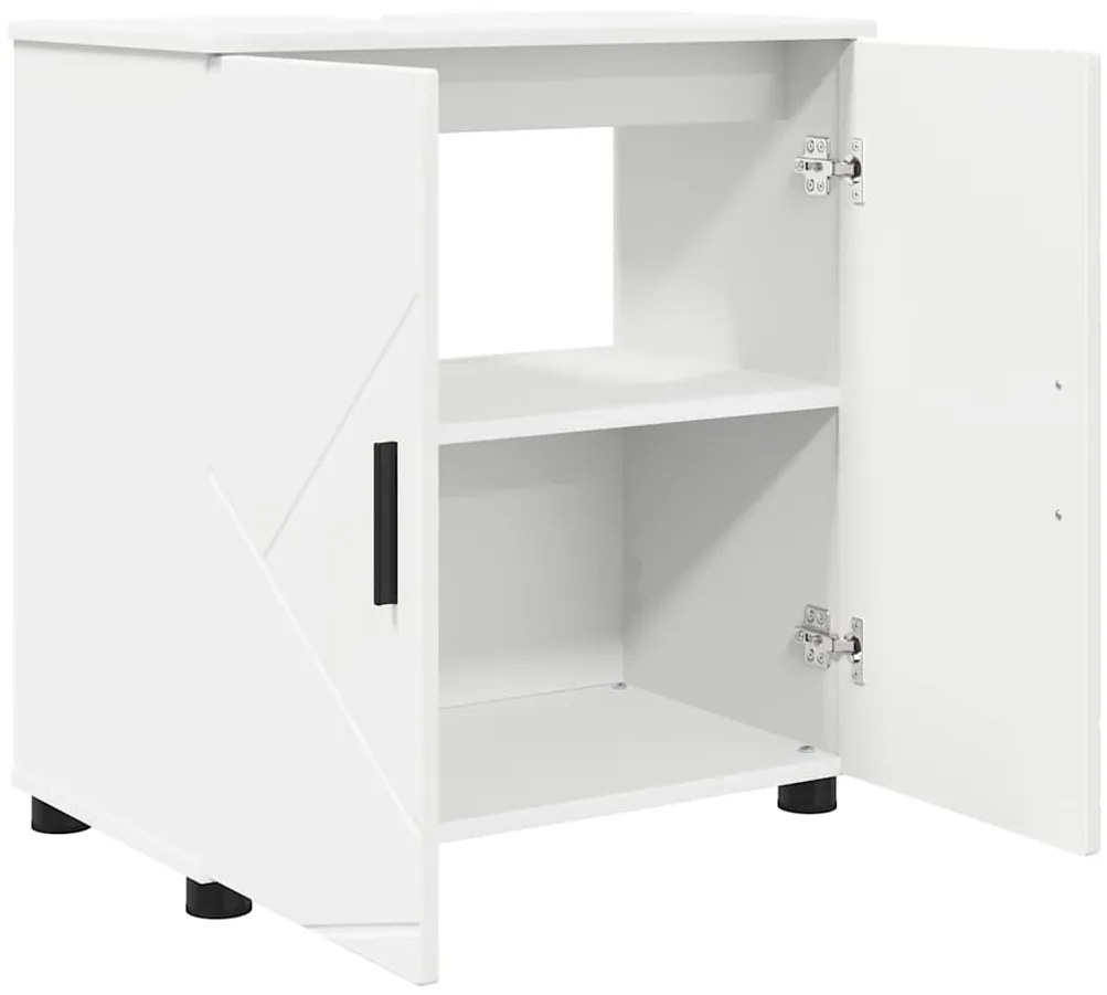 vidaXL Ντουλάπι Μπάνιου με αποθήκευση με πόρτα Λευκό 61 x 35 x 64 εκ.