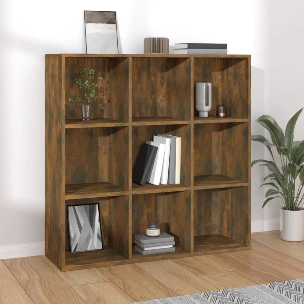 Βιβλιοθήκη Καπνιστή Δρυς 98 x 29 x 97,5 εκ. 815450