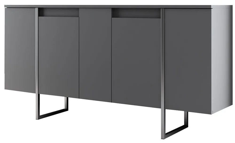 Μπουφές Luxe 618BLY1301 160x35x80cm Silver-Grey