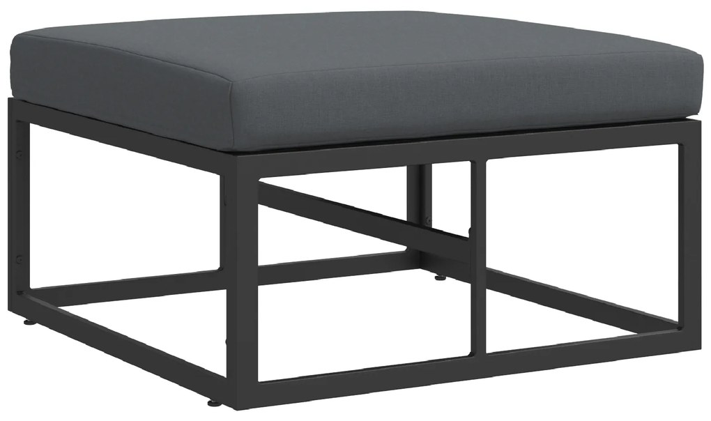 vidaXL Σετ Καναπέ Κήπου 4 pcs Μαύρο 211.5 x 141.5 x 71 εκ Αλουμίνιο