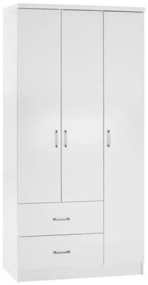 ΝΤΟΥΛΑΠΑ 3ΦΥΛΛΗ ME 2 ΣΥΡΤΑΡΙΑ CAESAR HM340.05 ΛΕΥΚΗ 89x42,5x181 εκ.