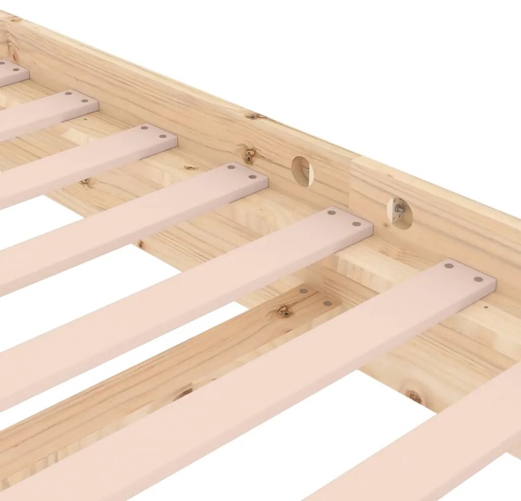 vidaXL Πλαίσιο Κρεβατιού 150 x 200 εκ. Μασίφ Ξύλο King Size