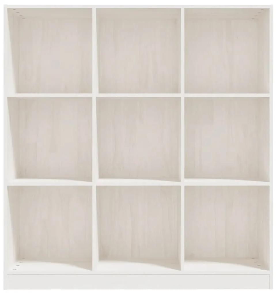 vidaXL Βιβλιοθήκη/Διαχωριστικό Χώρου Λευκό 104x33,5x110 εκ Μασίφ Πεύκο
