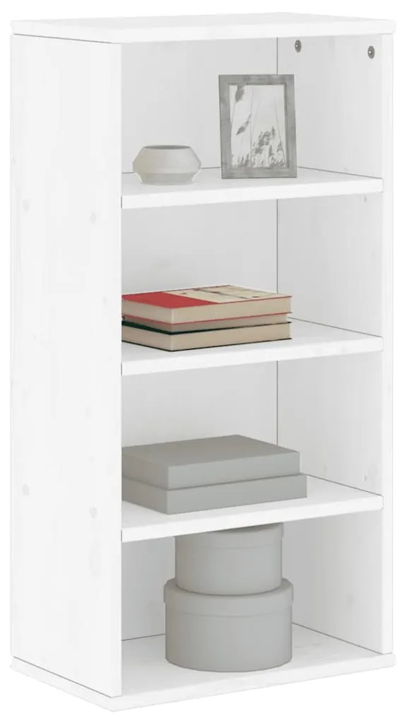 Βοηθητικό Ντουλάπι ODDA Λευκό 40x24x79εκ. από Μασίφ Ξύλο Πεύκου