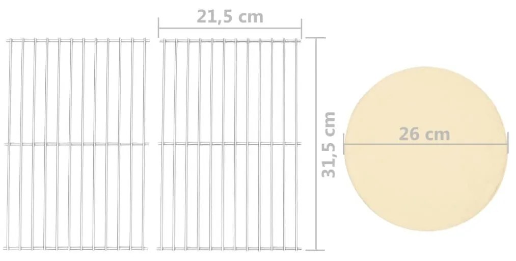 3-σε-1 Υπαίθριος Φούρνος Πίτσας &amp; Μπάρμπεκιου Μαύρο - Μαύρο